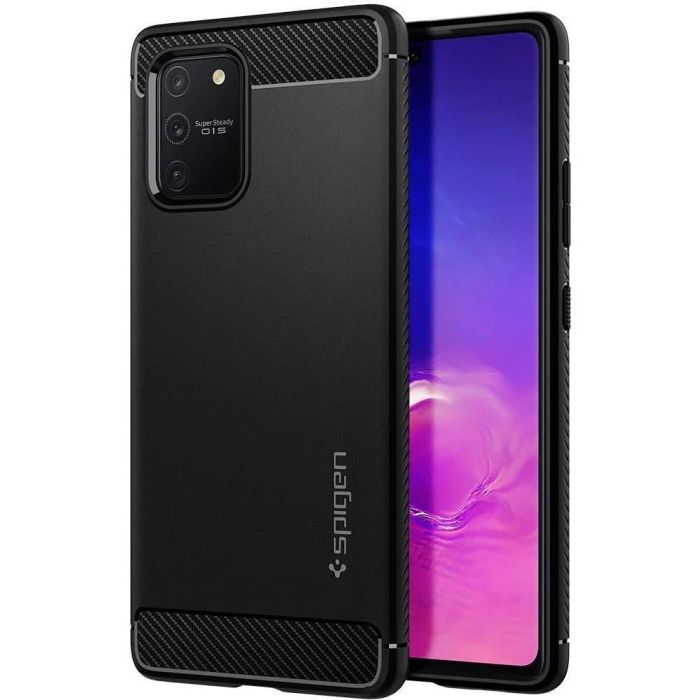 Odolné puzdro na Samsung Galaxy S10 Lite Spigen Rugged Armor čierne 
