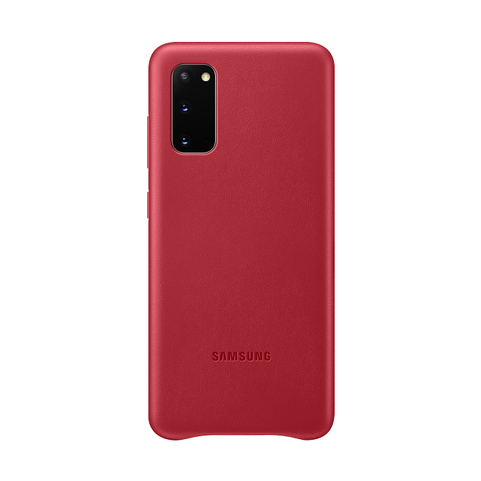 Kožené puzdro Samsung na Samsung Galaxy S20 G980 EF-VG980LR Leather Cover červené