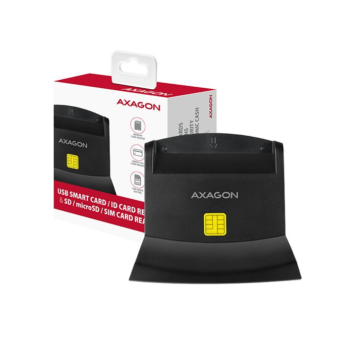 Čítačka kariet Axagon CRE-SM2, 4-sloty Smart card/ID card (eObčanka) + SD/microSD/SIM