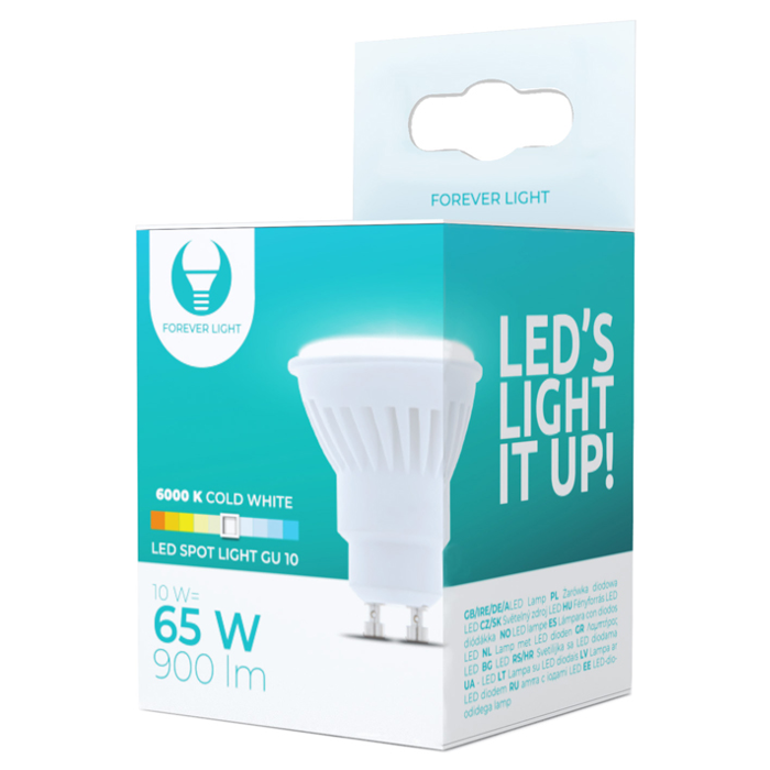 LED žiarovka GU10 10W 230V 6000K 1000lm ceramic Forever Light
