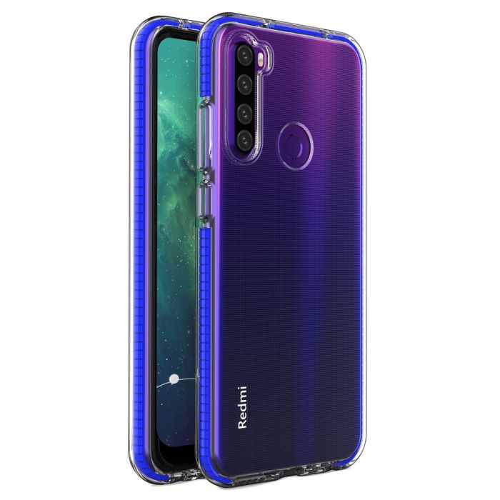 Silikónové puzdro Spring Clear TPU pre Xiaomi Redmi Note 8T modré