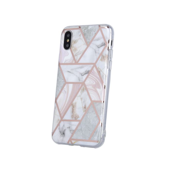 Silikónové puzdro na Huawei P Smart Pro/Honor Y9s Geometric Marmur ružové