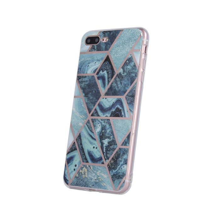 Silikónové puzdro na Huawei Y6p Geometric Marmur modré