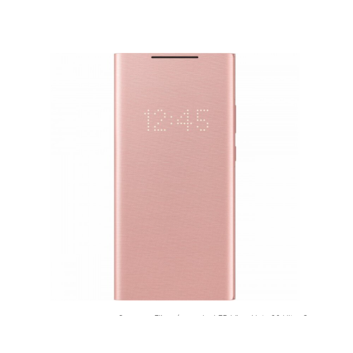 Kryt na Samsung Galaxy Note 20 Ultra LED View  ružovo-hnedé