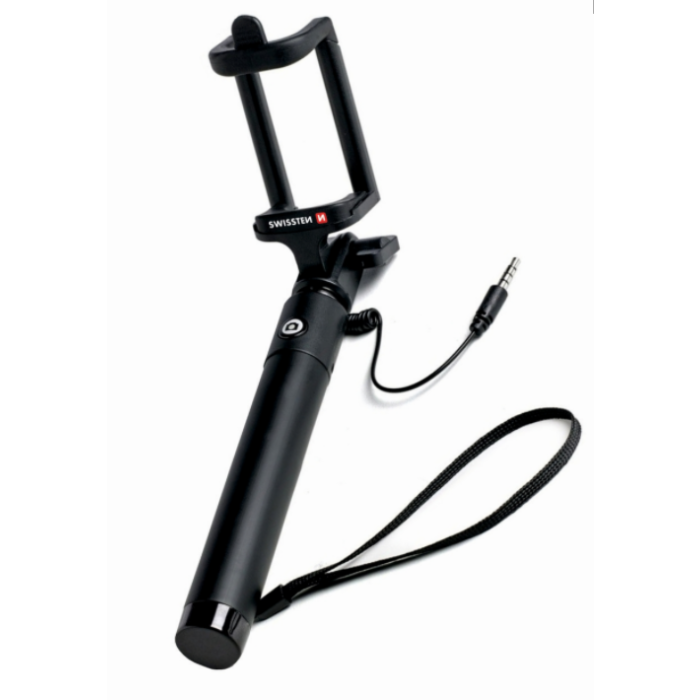 Selfie tyč Swissten čierna