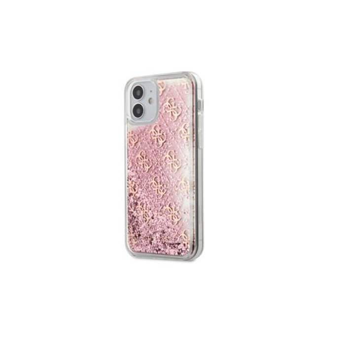 GUHCP12SLG4GSPG Guess 4G Liquid Glitter Zadní Kryt pro iPhone 12 mini 5.4 Pink 