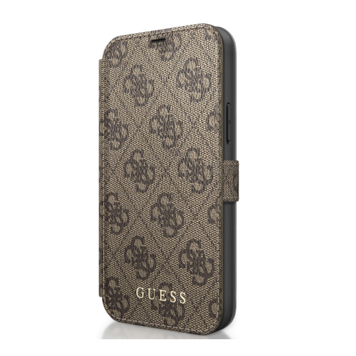 GUFLBKSP12M4GB Guess 4G Book Pouzdro pro iPhone 12/12 Pro 6.1 Brown
