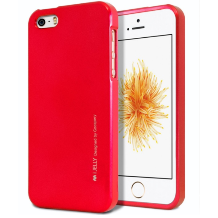 Plastové puzdro na Samsung Galaxy A7 A750 2018 Mercury i-Jelly Metal červené