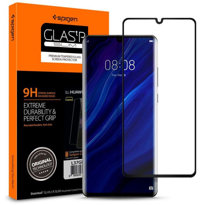 Tvrdené sklo na Huawei P30 Pro Spigen GlassTr Slim čierne