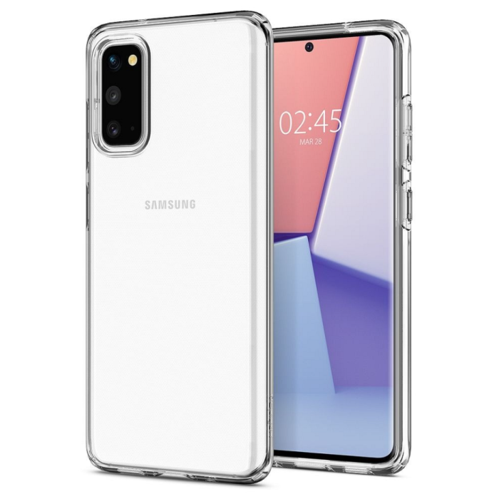Silikónové puzdro na Samsung Galaxy A20s A207 Spigen Liquid Crystal transparentné