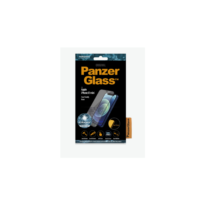 Tvrdené sklo na Apple iPhone 12 mini PanzerGlass Case Friendly AB čierne 