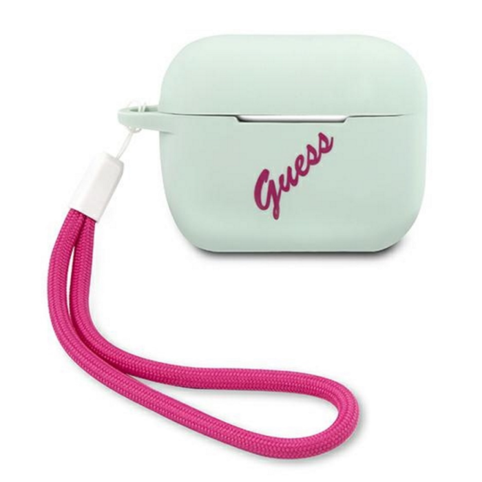 Silikonové Pouzdro na Apple Airpods Pro GUACAPLSVSBF Guess Vintage zelená 