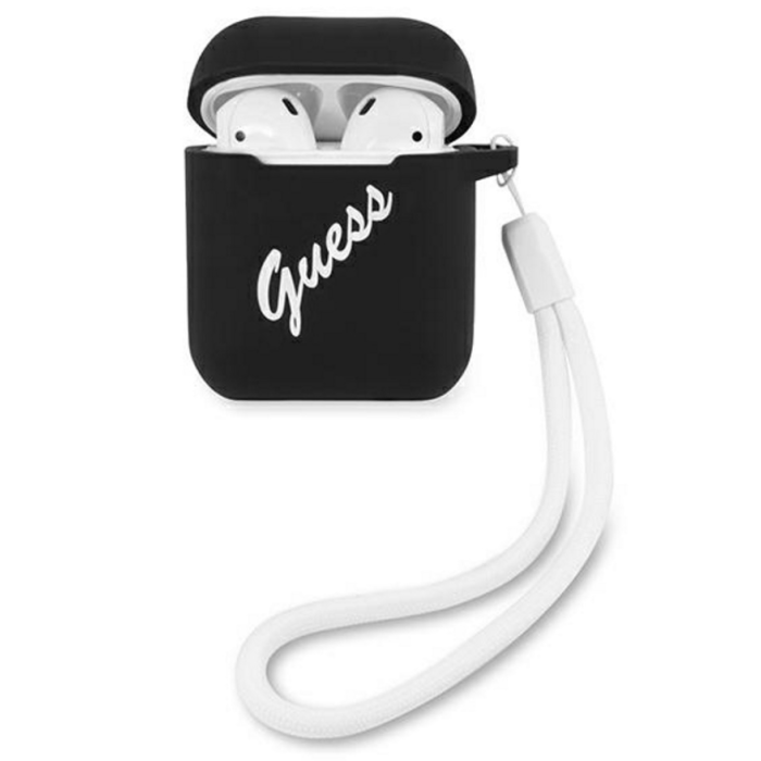 Silikonové Pouzdro na Apple Airpods GUACA2LSVSBW Guess Vintage čierne