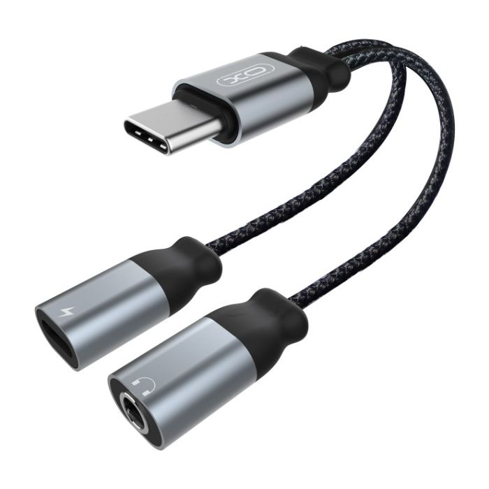XO NBR160B adapter audio USB-C/mini-jack 3.5mm - USB-C black