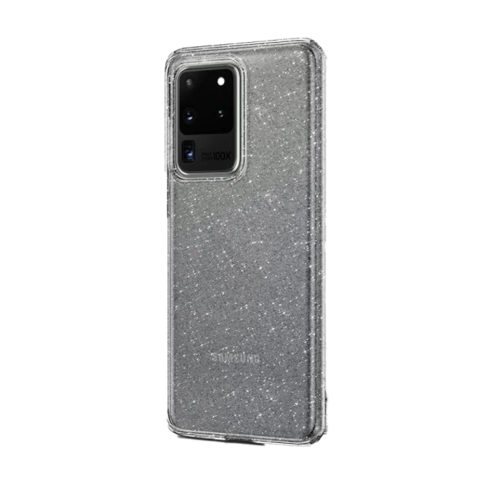 Silikónové puzdro na Samsung Galaxy S20 G980 Shine Bling transparentno-čierne