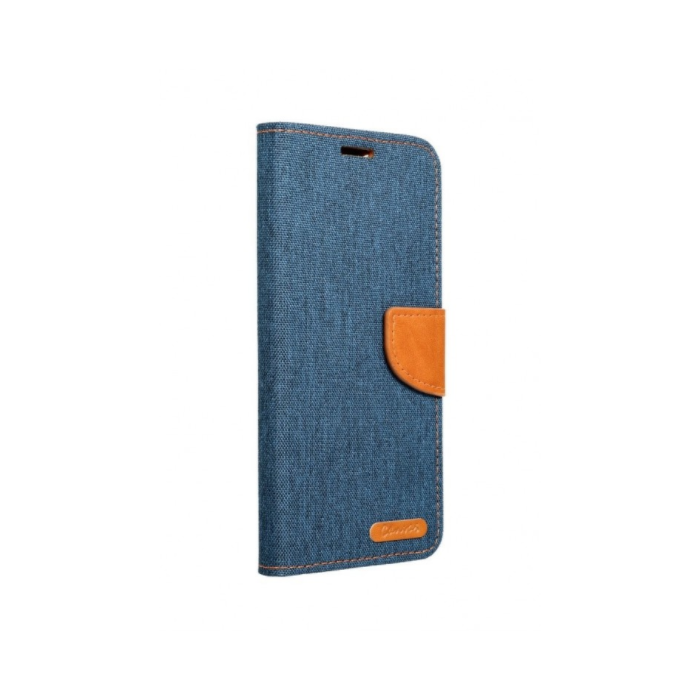 Diárové puzdro na Samsung Galaxy A12 A125 Canvas Book tmavo-modré