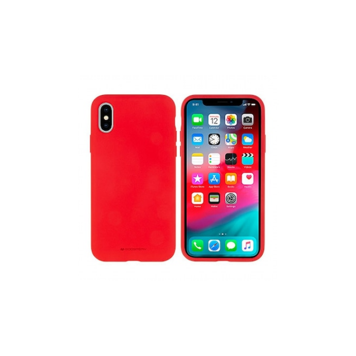 Silikónové puzdro na Apple iPhone XR Mercury Silicone červené