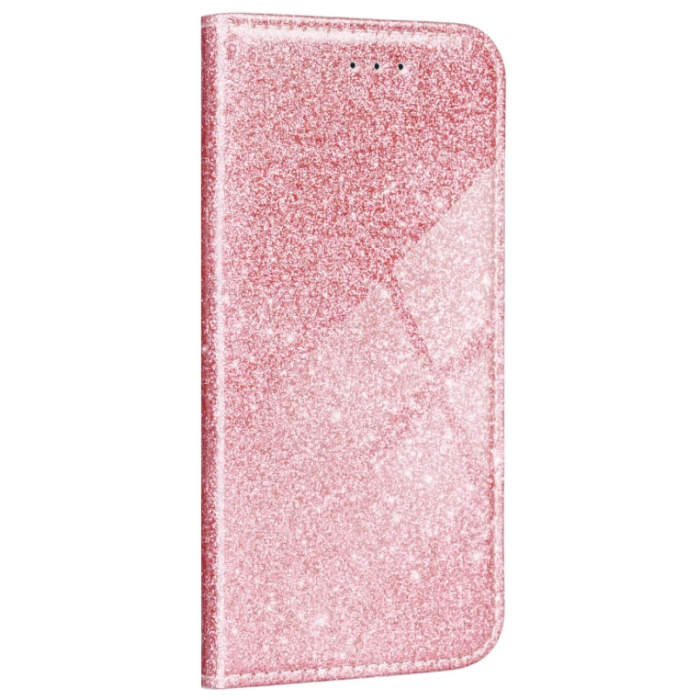 Diárové puzdro na Motorola Moto G 5G Plus Forcell SHINING Book ružovo-zlaté