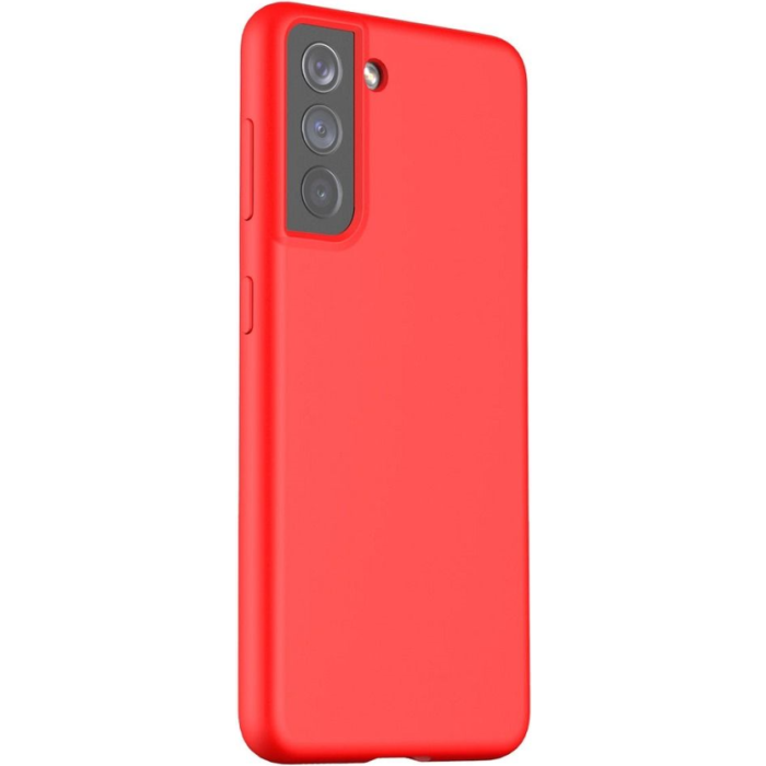 Silikónové puzdro na Samsung Galaxy S21+ 5G G996 ARAREE Typoskin červené
