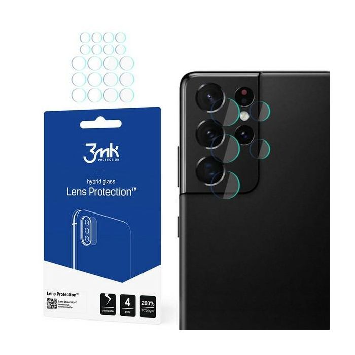Ochranné sklo na fotoaparát Samsung Galaxy S21 Ultra 5G 3Mk Flexible (4ks) 