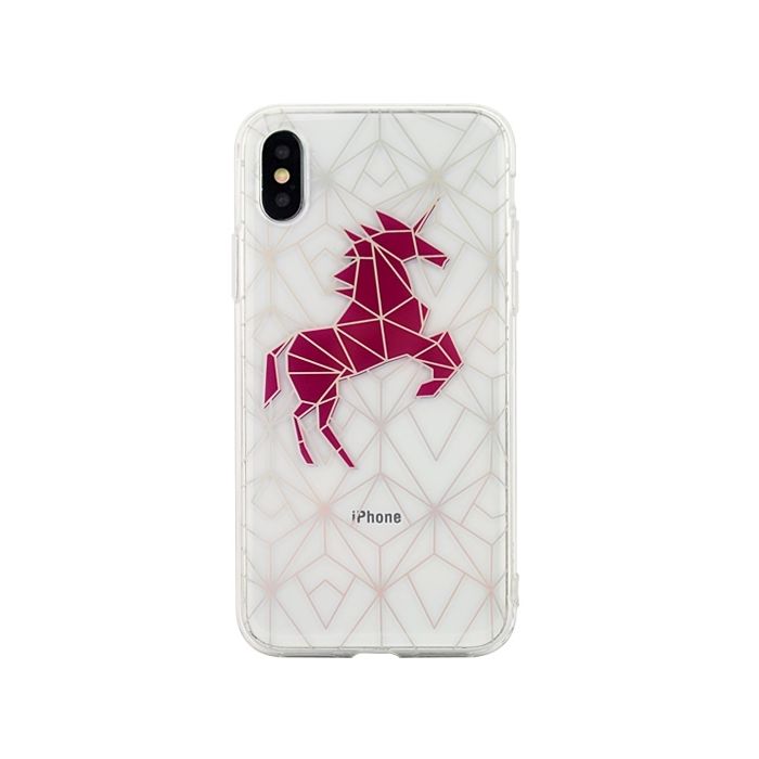 Silikónové puzdro Multi Design TPU pre iPhone 6/6s jednorožec transparentné