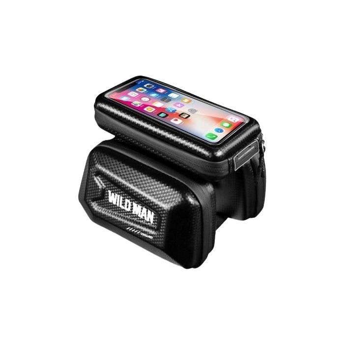 WILDMAN E6S, taška na bicykel na rám, 1.2L, 4-7", čierna