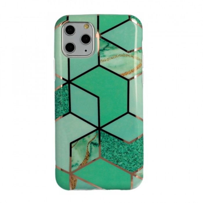 Silikónové puzdro na Xiaomi Redmi 9C Marble zelené design 2