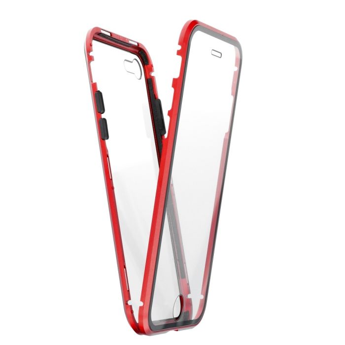 Plastové puzdro na Samsung Galaxy S21 5G Magneto 360 červené