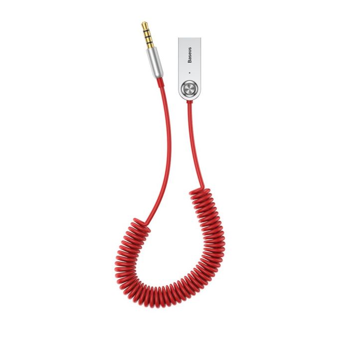 Adaptér AUX jack Baseus BA01 USB Wireless Bluetooth 5.0 červený