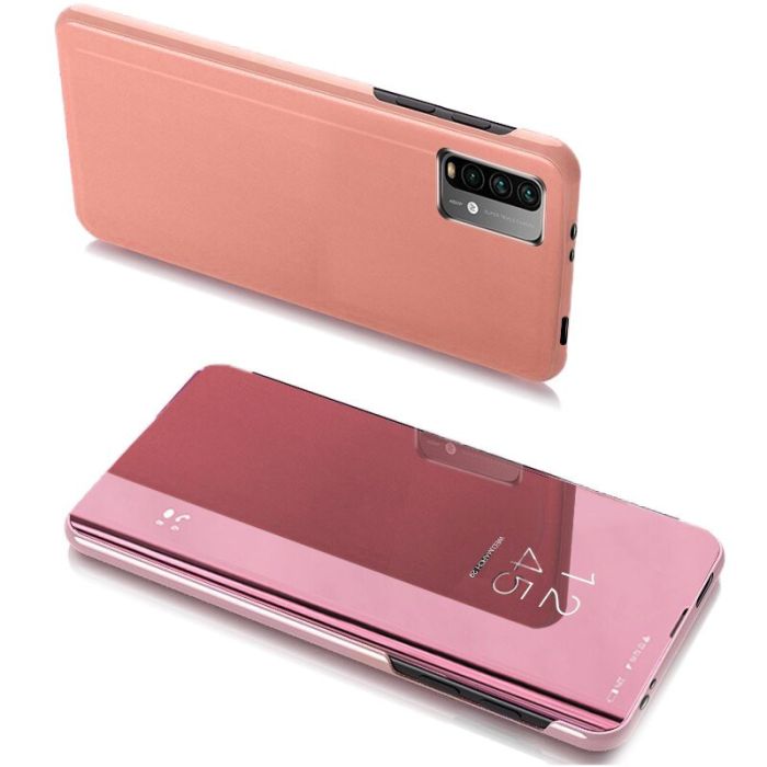 Diárové puzdro na Xiaomi Redmi 9T/Poco M3 Clear View ružové