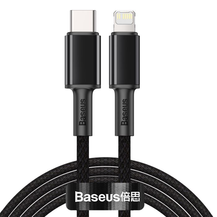 Dátový kábel High Density PD USB-C - Lightning 2,0 m 20W čierny