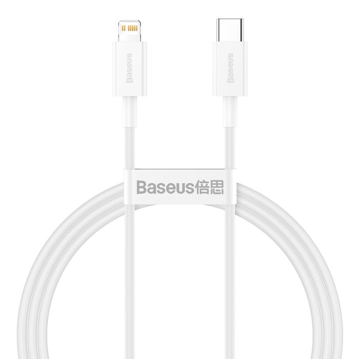 Dátový kábel Baseus Superior PD USB-C - Lightning 1,0 m 20W biely