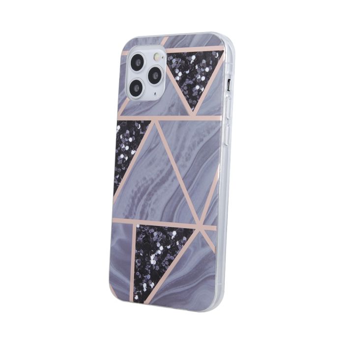 Silikónové puzdro na Samsung Galaxy A72/A72 5G Geometric Marmur fialové