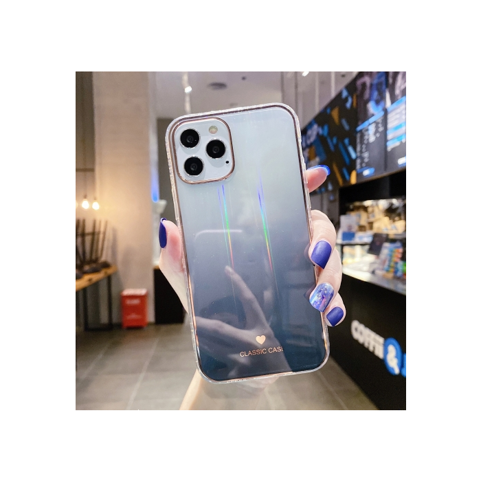 Plastové puzdro na Apple iPhone 12/12 Pro Gradient Aurora šedé