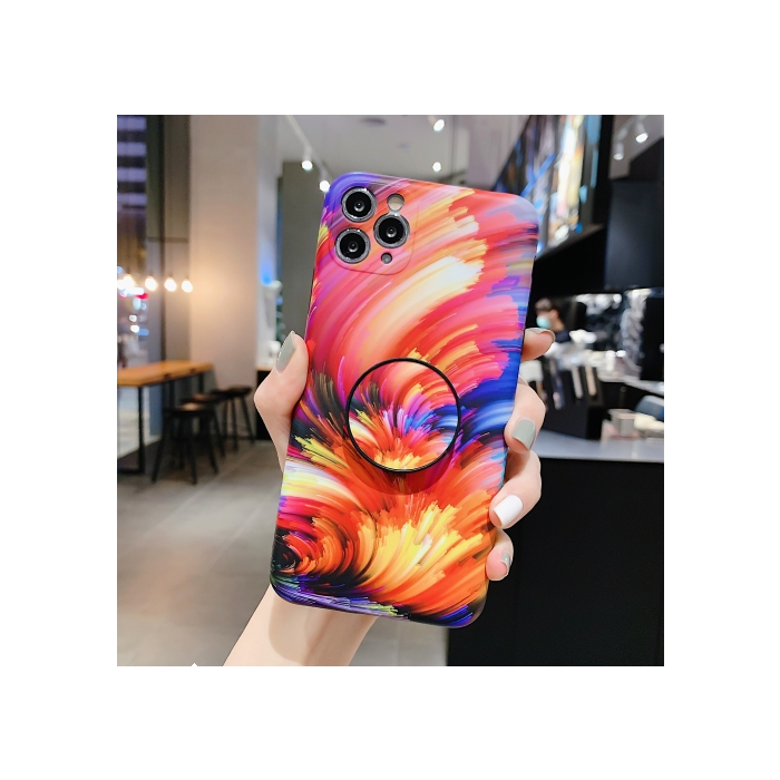 Plastové puzdro na Apple iPhone 12/12 Pro Pop Hole červeno modré