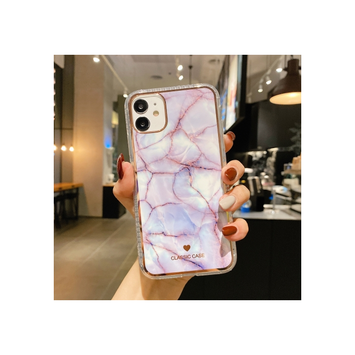 Plastové puzdro na Apple iPhone 12/12 Pro Watercolor ružovo fialové