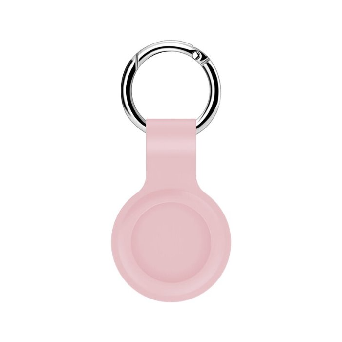 Silikónové puzdro na Apple AirTag Tactical Beam s karabínou ružové