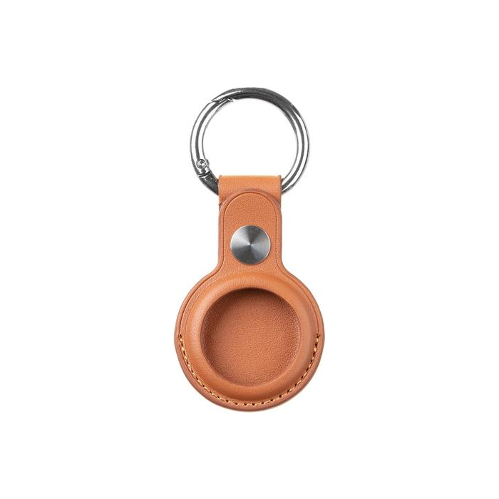 Kožené puzdro na Apple AirTag Tactical Beam s karabínou hnedé