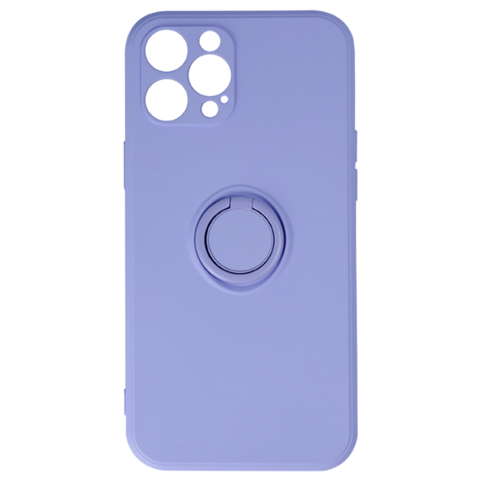 Silikónové puzdro na Apple iPhone 11 Finger Grip fialové