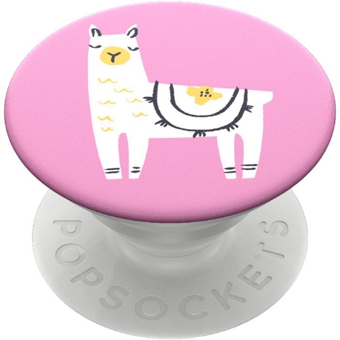 PopSockets PopGrip Gen.2, Llama Glama, lama na ružovom podklade