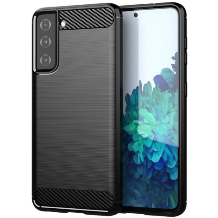 Silikónové puzdro na Samsung Galaxy S21 FE 5G Forcell Carbon čierne