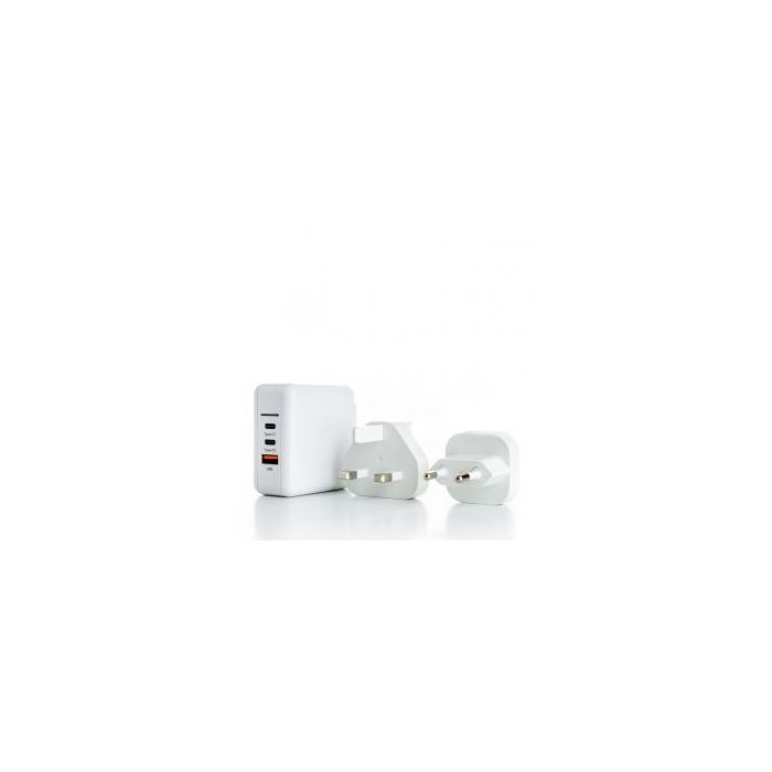 Sieťový adaptér ER Power 65W GaN PD USB-C/USB-A biely