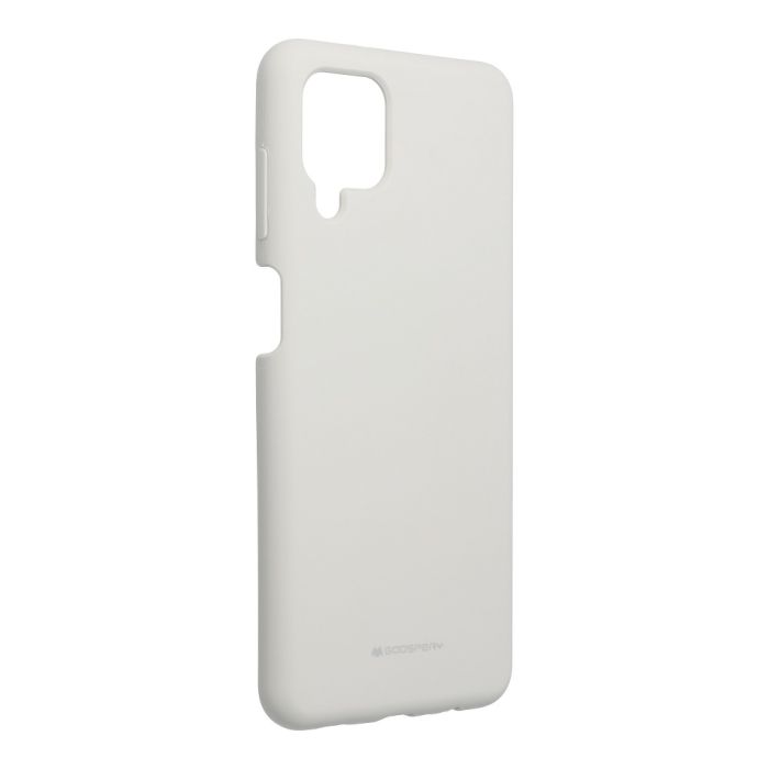 Silikónové puzdro na Samsung Galaxy A12/M12 Mercury Silicone sivé