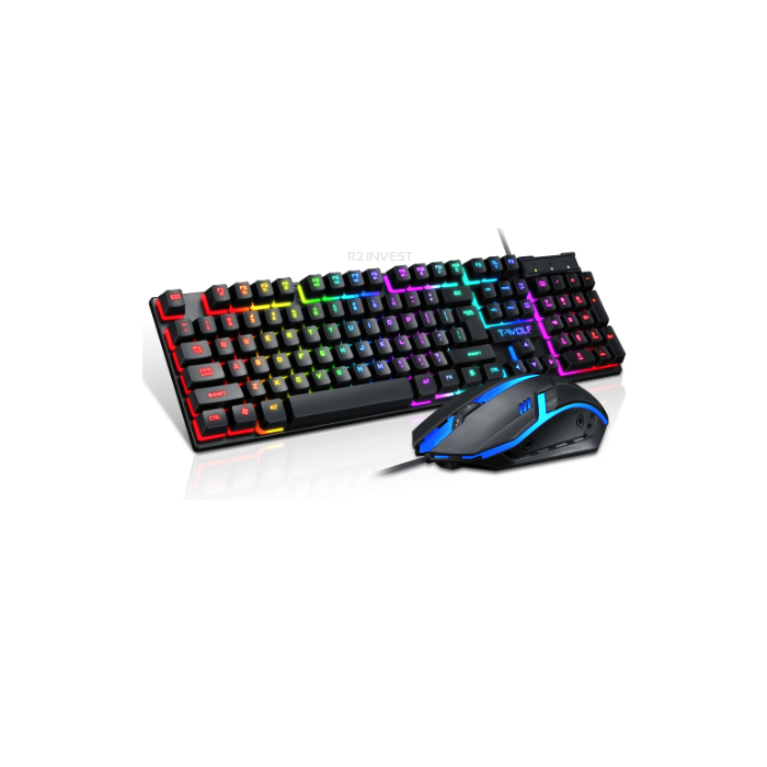 Herná klávesnica + myš T-Wolf TF200 čierna