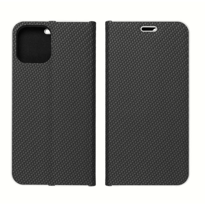 Diárové puzdro na Apple iPhone 13 Mini Forcell Luna Book Carbon čierne 
