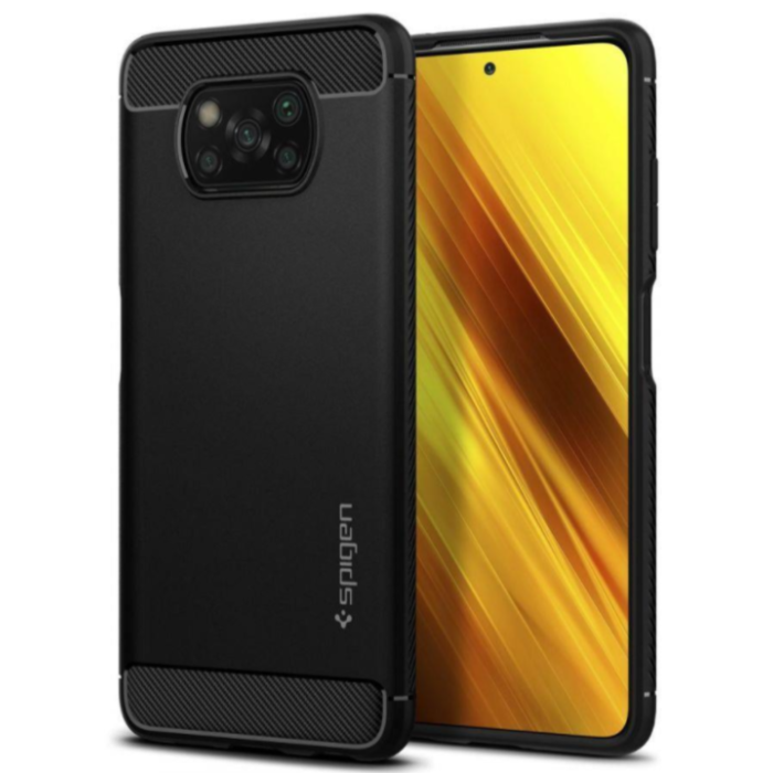 Odolné puzdro na Xiaomi Poco X3 NFC/Xiaomi Poco X3 Pro Spigen Rugged Armor čierne
