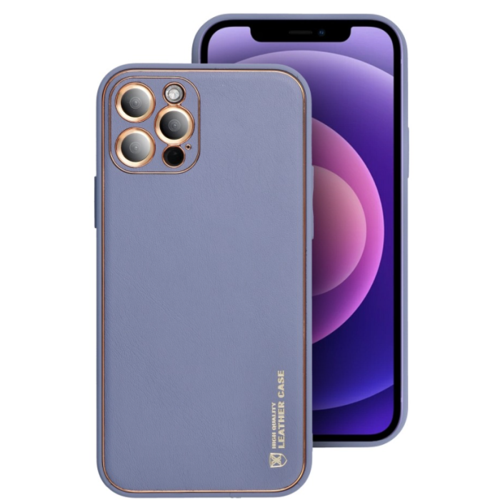 Plastové puzdro na Apple iPhone 13 Pro Forcell LEATHER modré 