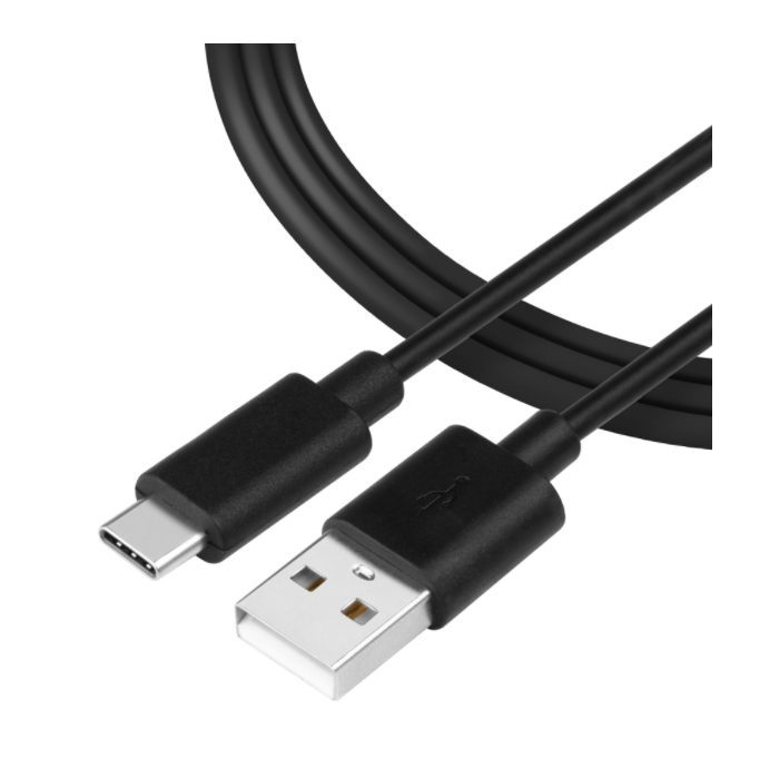 Kábel Tactical Smooth Thread USB-A/USB-C 1 m čierny