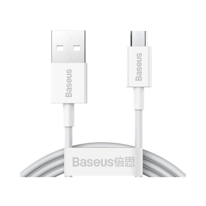 Kábel Baseus Superior CAMYS-02, microUSB 2A, Fast Charging, 1m, biely