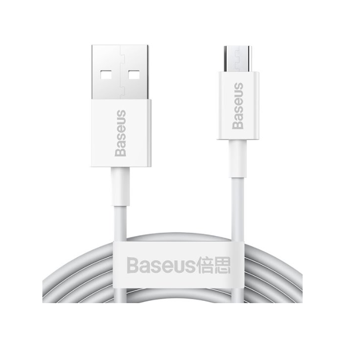 Kábel Baseus Superior CAMYS-A02, microUSB 2A, Fast Charging, 2m, biely